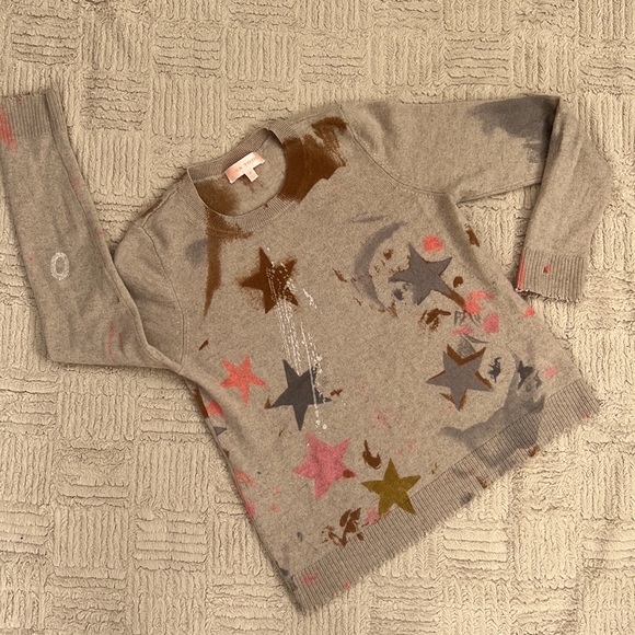 Lisa Todd Super Nova Sweater In Birch, 100% cashmere sweater, Size Medium, EUC - Picture 9 of 16